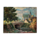 Tableau huile sur panneau paysage