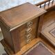 English oak graduated desk from the late 19th century.