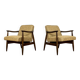 Kvadrat Customizable Pair Of Restored Mid Century Armchairs, 1960s
