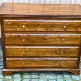 Louis Philippe vintage chest of drawers in solid wood from the 1950s.