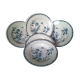 Suite of 5 plates flowers/butterfly