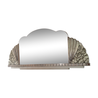 Miroir art deco patiné 95x44cm