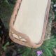 Antique rattan wall shelf