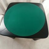 Square table mutlifunction Italian design, signed reversible board for the game, bar legs