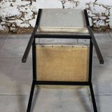 Modernist white skai chair, 1950