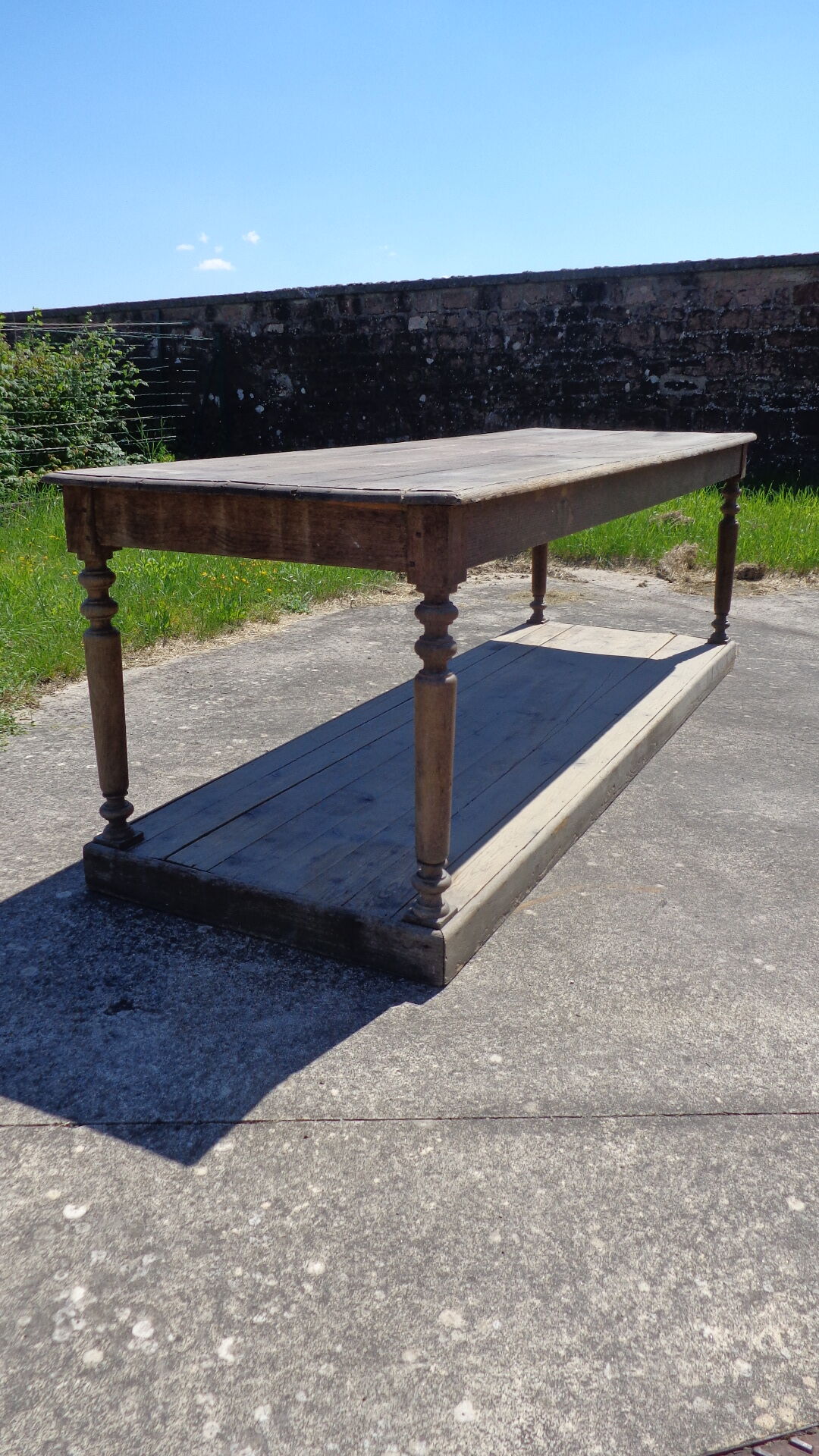 Oak draper table