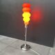 Modern vintage pop design lamp in 70’s style orange glass