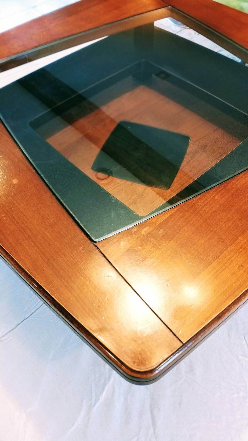 "The Twist" square coffee table