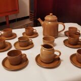 Coffee service or tea in Sarguemine sandstone from the 'Art Workshop of Lorraine'