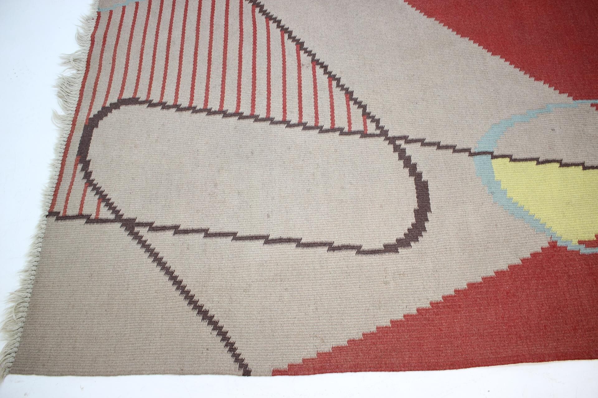 Design Geometric Carpet in Style of Antonín Kybal, 1950s