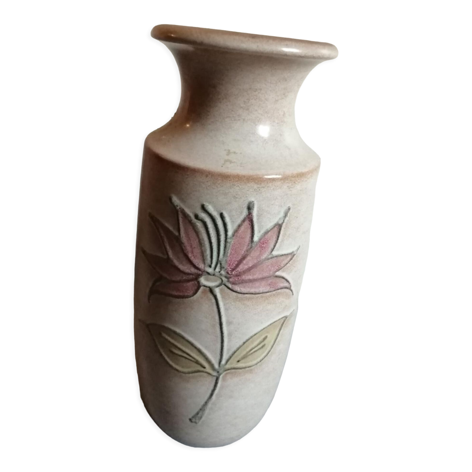 Large vase in fatty lava signed SCHEURICH