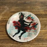Ceramic plate signed bèly "dancing woman" no. 2