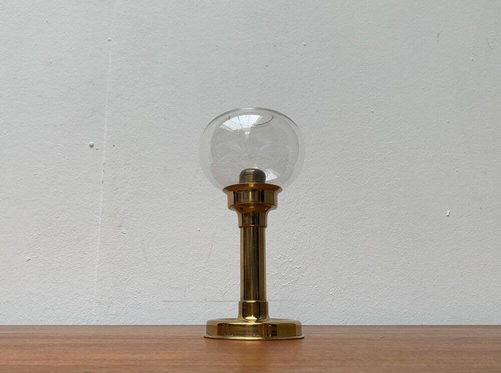 Brass and glass candle holder by Harald Buchrucker, mid-century, 1960s.