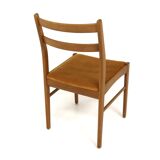 Set of 4 Scandinavian beech chairs, Sweden, 1960