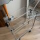 Folding acrylic dessert trolley on wheels