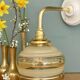 Vintage yellow and gold glass elbow wall light