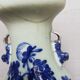 Vase celadon email blanc et bleu chinese porcelain 19th