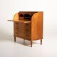 Vintage Scandinavian elm secretary, 1950s