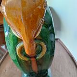 Vase sancai à anse décor éléphant