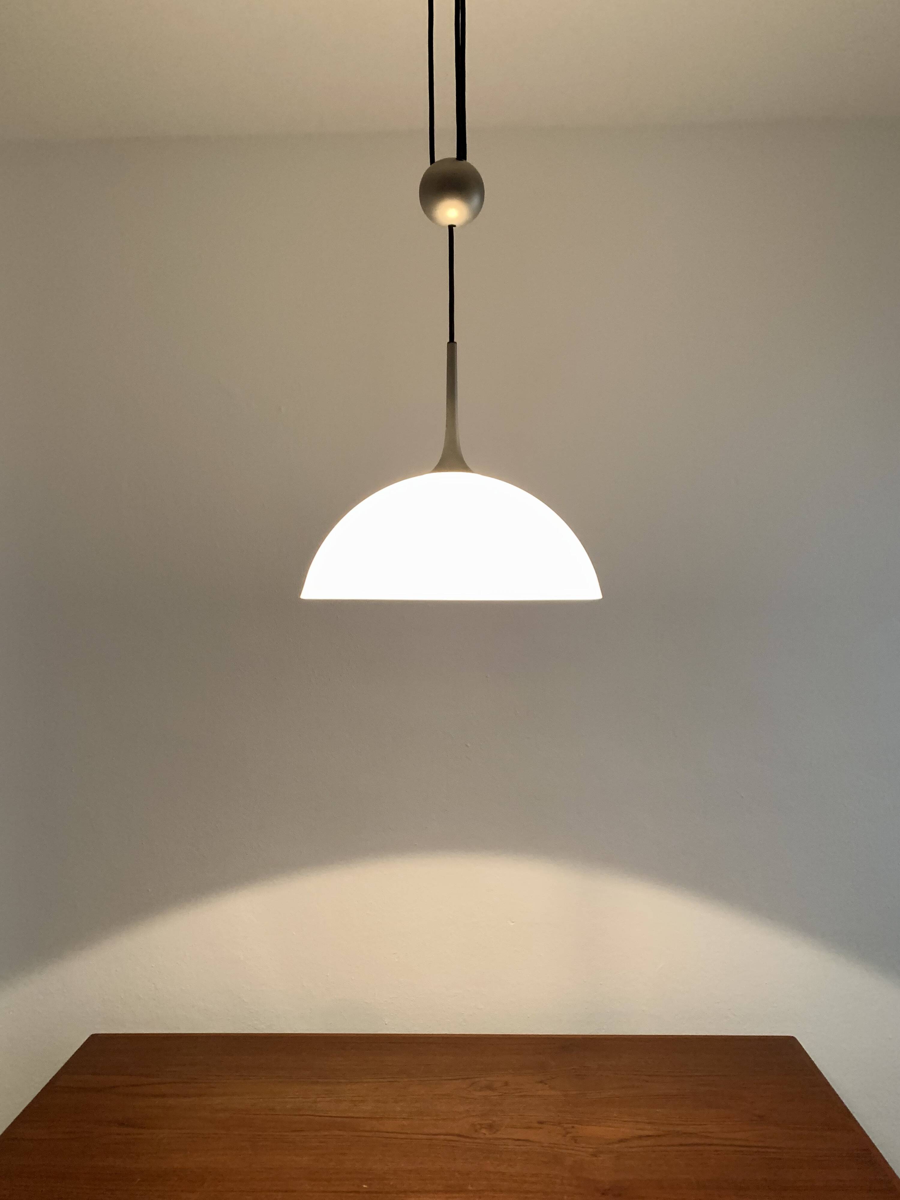 Opaline Posa 36 Pendant Lamp with Counterweight by Florian Schulz