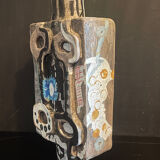 Brutalist ceramic sculpture by the artist Olisch.