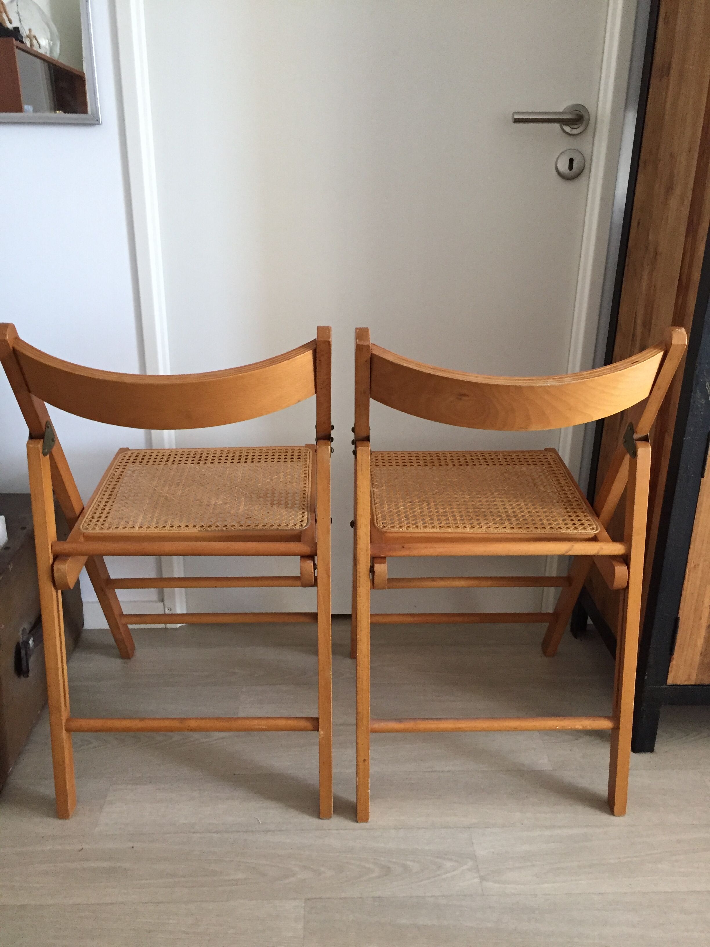 Chair folding year 70 in caning