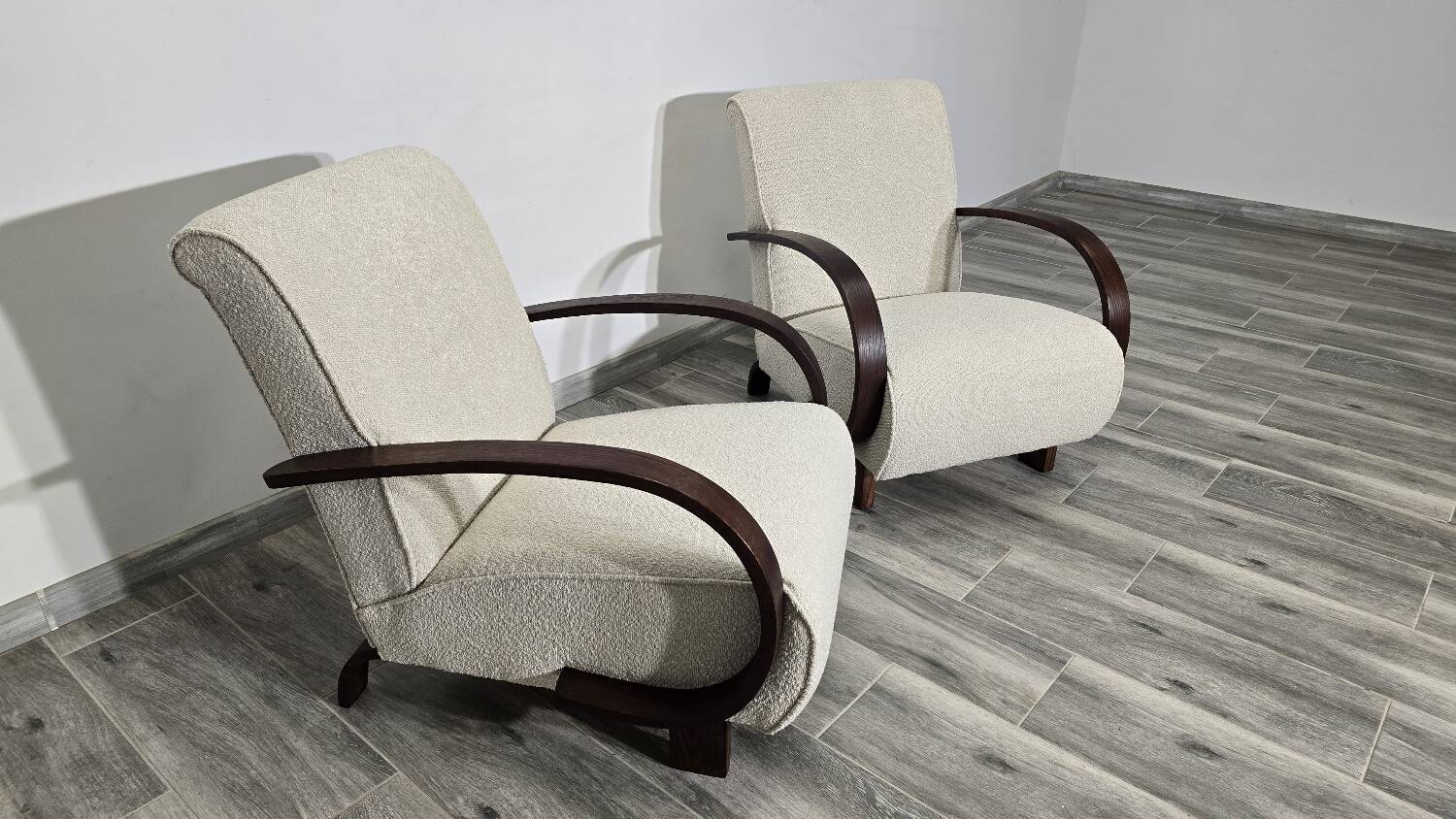 Art Deco Armchairs by Jindřich Halabala, 1950s, Set of 2