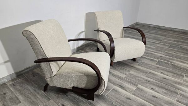 Fauteuils Art Déco par Jindřich Halabala, années 1950, lot de 2