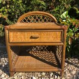 Pair of rattan bedsides