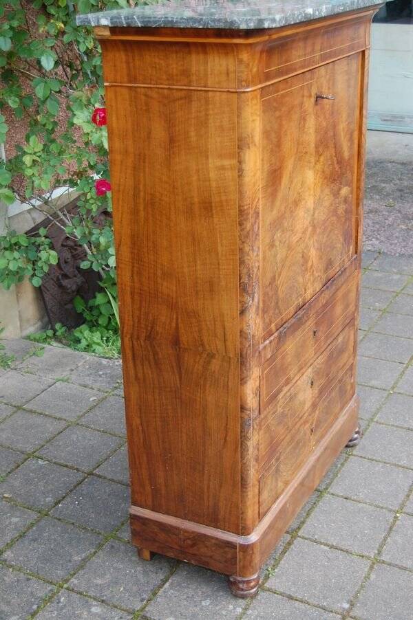 Louis Philippe period walnut secretary from the 19th century