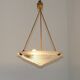 French Vintage Art Deco Style Hanging Ceiling Light – Clichy Glass Shade