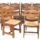 Set of 12 Guillerme and Chambron chairs