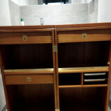 Danish teak folding bar, editor dyrlund , model 7712, designed by reno wahl iversen