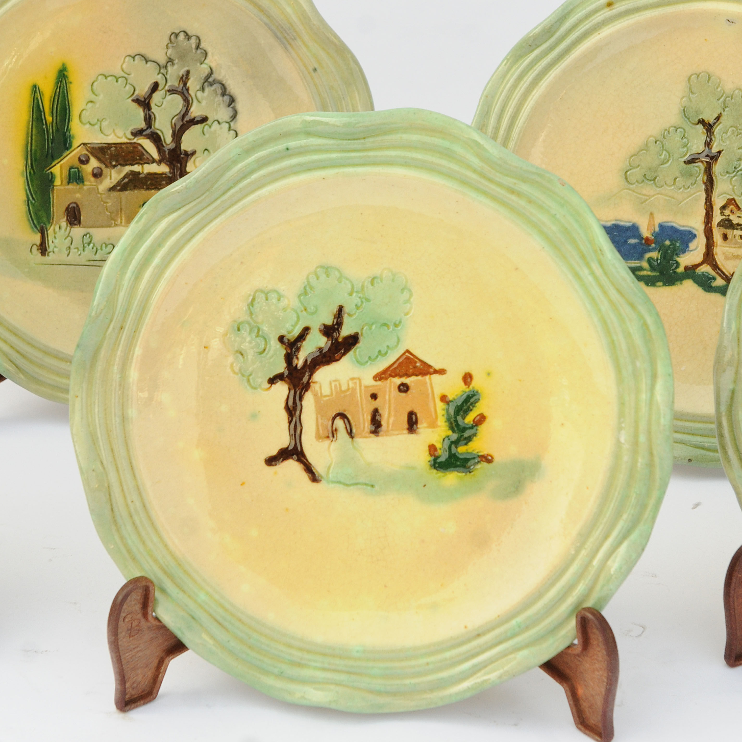 Set of 6 Cerenne plates - Vallauris