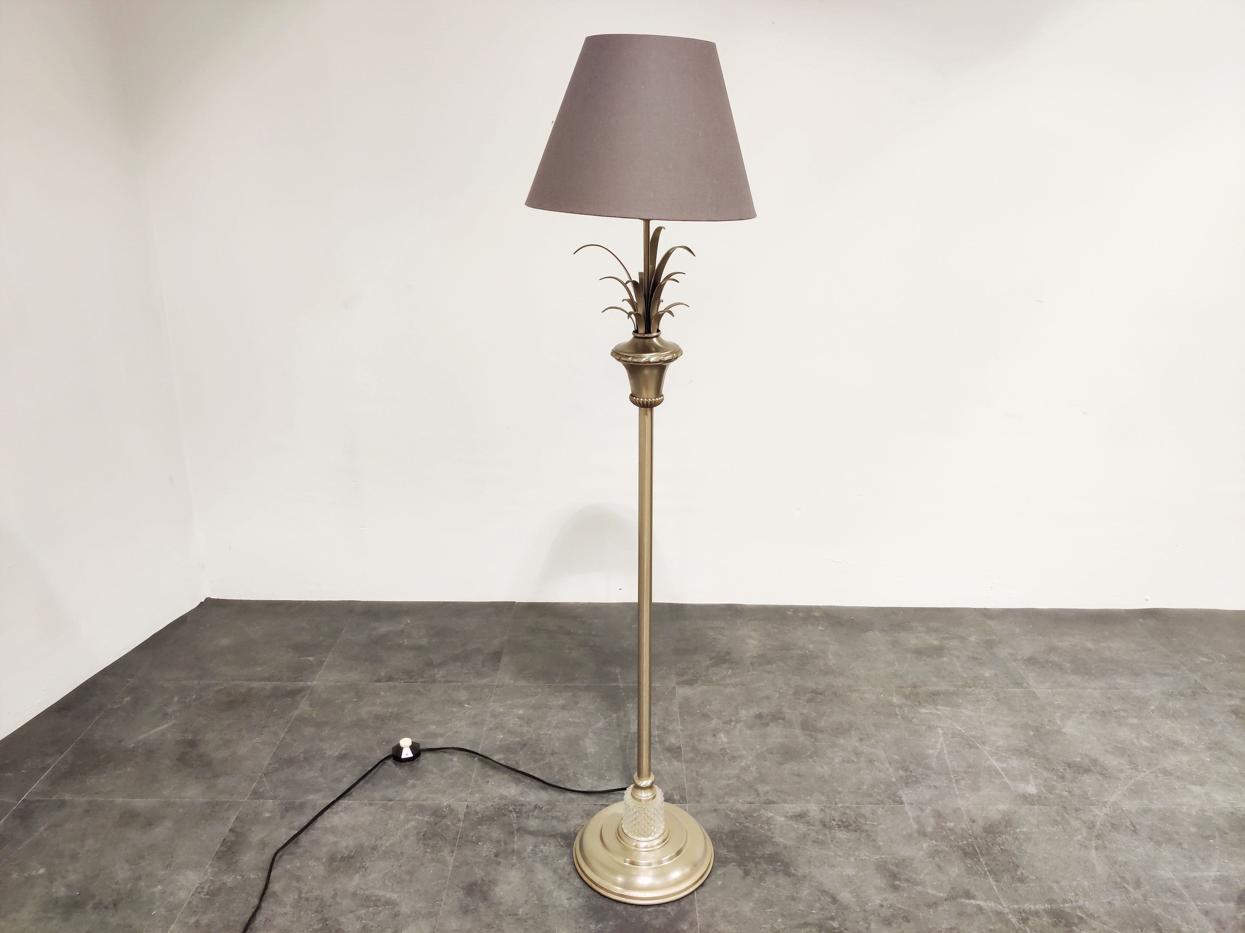 Lampe de sol vintage en forme de feuille d'ananas, années 1970