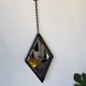 Miroir brutaliste losange en fer