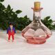 Pink glass bottle