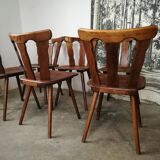 Set of 6 all-wood bistro chairs