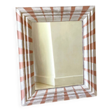 Antique wooden mirror hand-painted.