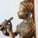 Unique and monumental Siamese bronze lamp from the 19th century, stamped.
