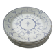 Ensemble de 9 assiettes plates Copenhague de Royal Boch
