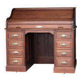 Franco american american desk in solid mahogany. circa 1900.