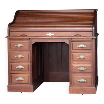 Franco american american desk in solid mahogany. circa 1900.