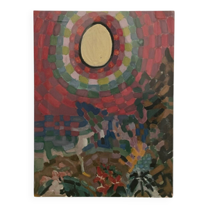 Paysage soleil abstrait XXe