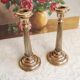 Pair of very old brass candlesticks