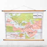 The Arabic World Pull Down Chart or Vintage Poster, 1960s