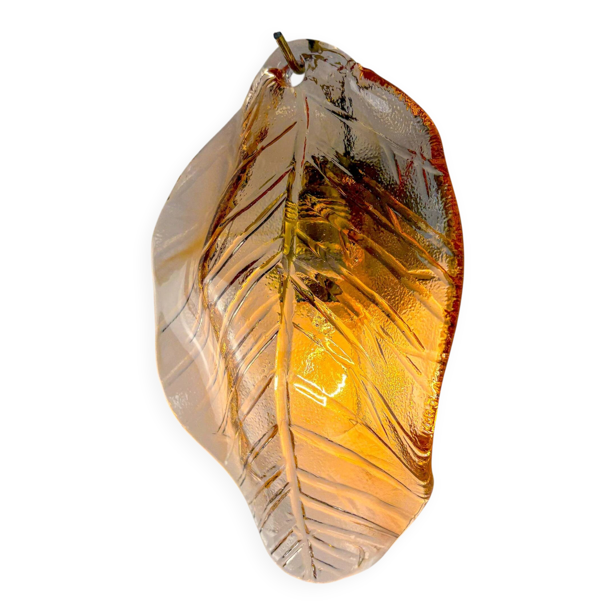 Italian "Leaf" Murano pink glass wall sconce, circa 1970s