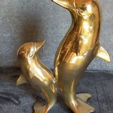 Vintage solid brass dolphins