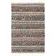 Tapis kilim bohème marron 7x10, motif ethnique, 202x304 cm