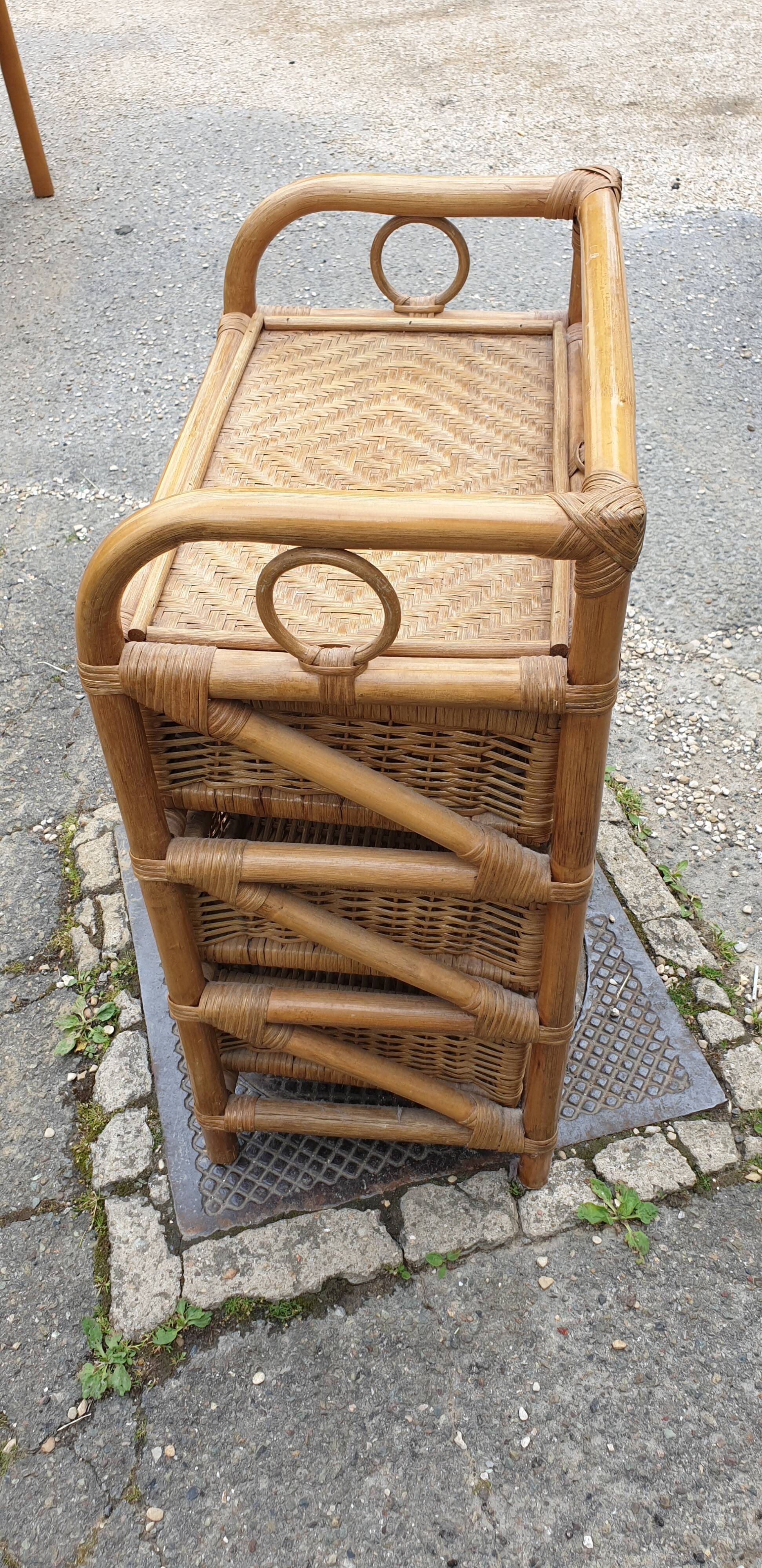 Rattan cabinet 3 drawers